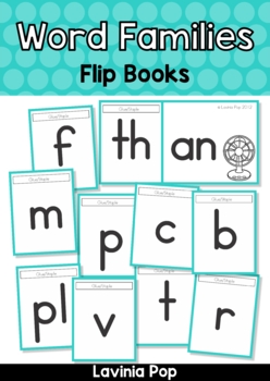 Set of 12 Word Family Flip Books Kit One 