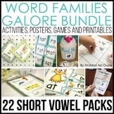 Word Families Galore Bundle-22 Weeks - Differentiated - Distance Learning