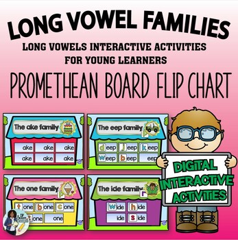 Preview of Long Vowels Word Families - Promethean Flip Chart