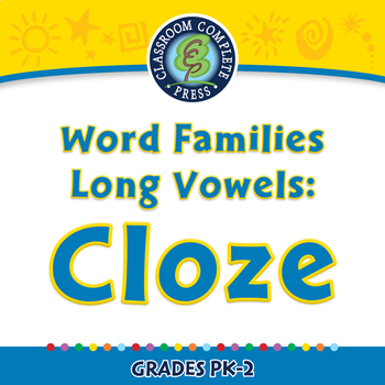 Preview of Word Families Long Vowels: Cloze - NOTEBOOK Gr. PK-2