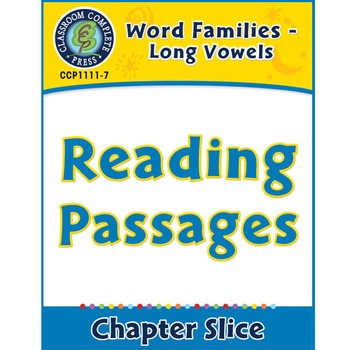 Preview of Word Families - Long Vowels: Reading Passages Gr. K-1