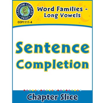 Preview of Word Families - Long Vowels: Sentence Completion Gr. K-1