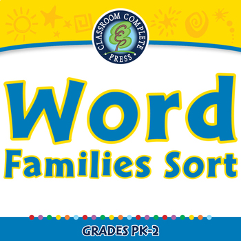 Preview of Word Families Long Vowels: Word Families Sort - NOTEBOOK Gr. PK-2