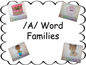 Preview of Word Families Making Words With /a/ Chunks Interactive Board Work