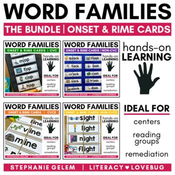 Word Families Onset and Rime Cards BUNDLE