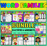 Word Families Pack, Worksheets Games and Activities