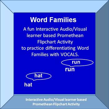 Preview of Word Families Paractice with Words Vocalized Promethean Activinspire Activity