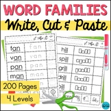 Rhyming Cut and Paste Activities: Word Families Worksheets