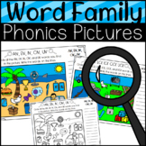 Word Families Picture Search Worksheets