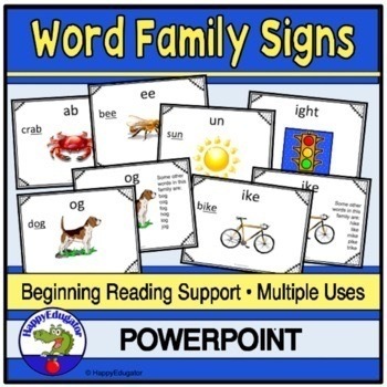 Preview of Word Families PowerPoint