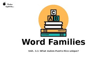 word families presentation