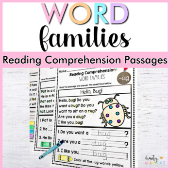 Preview of Word Families Reading Comprehension Passages