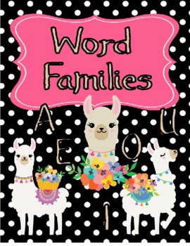 Preview of Word Families / Rhyming Words with Llamas