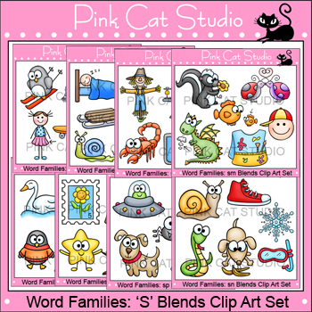 Preview of S Blends Clip Art - Personal or Commercial Use