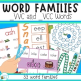 Word Family Stations for long and short vowel sounds