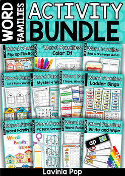 Preview of Word Families Activity BUNDLE