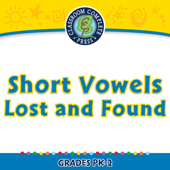 Preview of Word Families Short Vowels: Short Vowels Lost and Found - NOTEBOOK Gr. PK-2