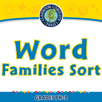 Preview of Word Families Short Vowels: Word Families Sort - NOTEBOOK Gr. PK-2