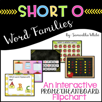 Preview of Word Families - Short o (An Interactive Promethean Board Flipchart)