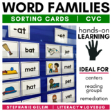 Word Families Sort Activities CVC Short Vowels