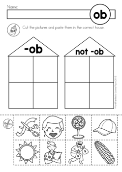 word families cut and paste sorting activity by lavinia