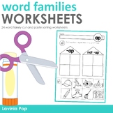 Word Family Houses: Cut and Paste Sorting Activity
