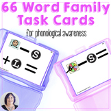 Word Families 66 Task Cards for Manipulating Sounds in Words