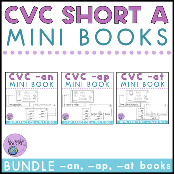 Preview of Word Family CVC Mini Book Vowel A Bundle