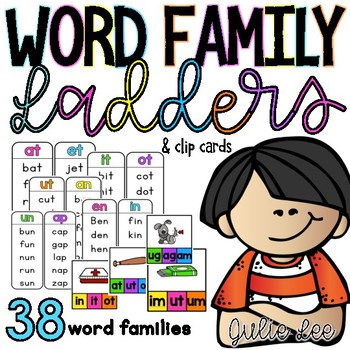 Preview of Word Families | Word Chains | CVC blending | CVC Activities