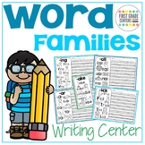 Word Families Writing Center No Prep