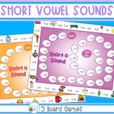 Short Vowel Sounds Board Games - CVC Board Games - Short V
