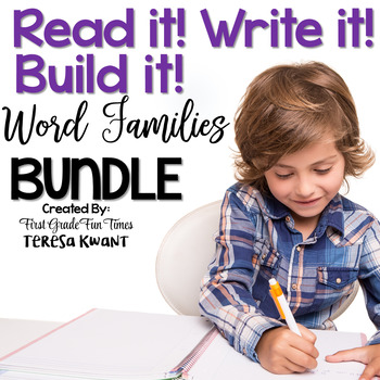 Preview of Word Families and More Read it Write it Build