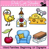Word Families: ch- Digraphs Clip Art - Personal or Commercial Use