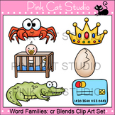 Word Families: cr Blends Clip Art - Personal or Commercial Use