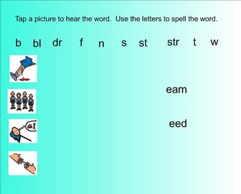 Preview of Word Families -eam and -eed Interactive Games