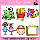 Word Families: fr Blends Clip Art: frog, french fry, fruit