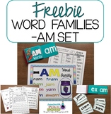 Word Family - AM FREEBIE PACKET* SPECIAL EDUCATION