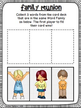 word families for first grade word sorts and activities by teacher