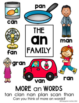 Word Family Activities for ap, at, an, am, ag, ad, ar, ab and all