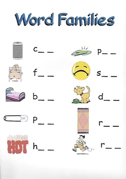 Word Family Activity Sheets by Jaime Sabodor | TPT