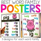 Word Families Posters with Phonics Anchor Charts and Activities