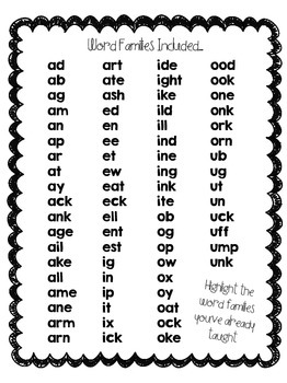 Word Family Book by First Grade Spaces | Teachers Pay Teachers