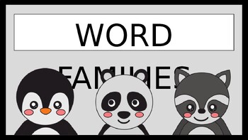 Preview of Word Family Brainstorm English Presentation: Colorful Animal Illustration Style