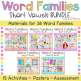Short Vowel Word Families Phonics & Rhyming Worksheets & C