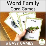 Rhyming Word Picture Cards for Word Family Games - 6 Diffe