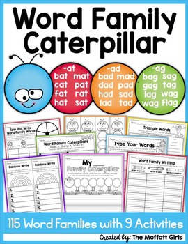 Preview of Word Family Caterpillar