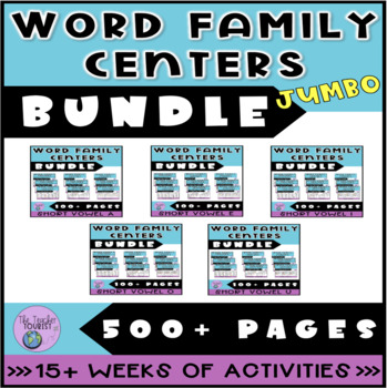Preview of Word Family Centers CVC Jumbo Bundle