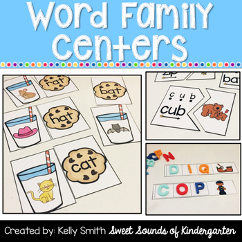 Word Family Centers {CVC Words and Word Family Practice}
