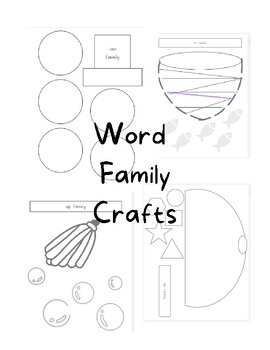 Preview of Word Family Craftivities