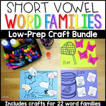 Short Vowel Word Family Crafts Bundle